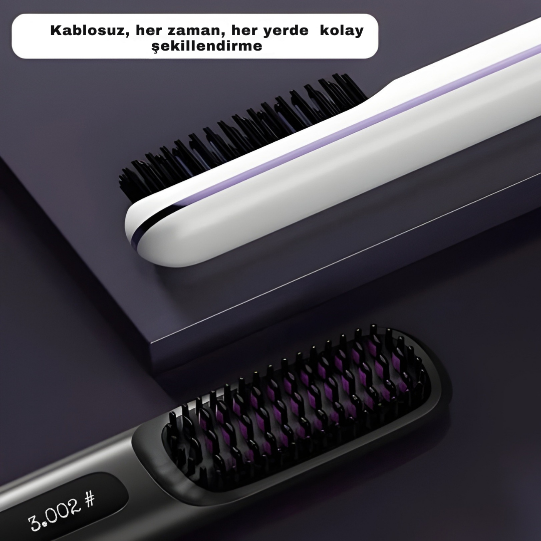 Kablosuz Şarjlı Saç Düzleştirici Tarak – 2000 mAh,